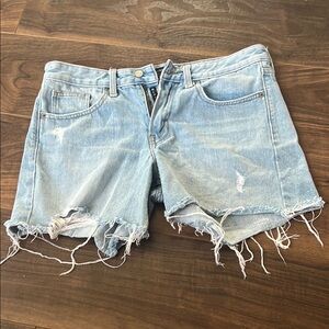 Lucky Brand Light Blue Distressed Jean Shorts